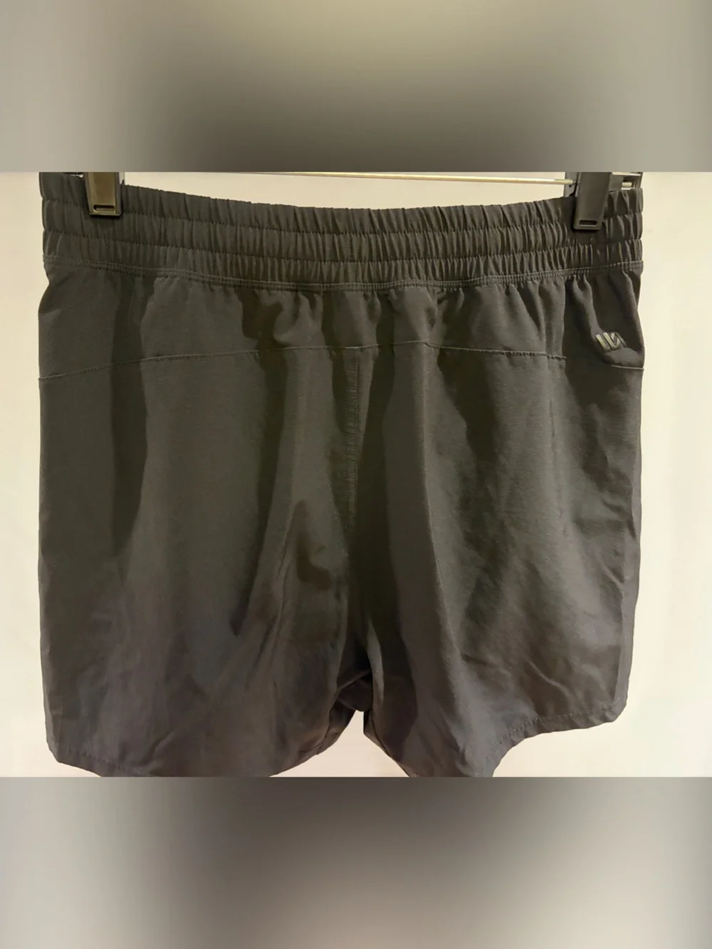 Men's Athletic Elastic-Waist Black Performance Shorts
